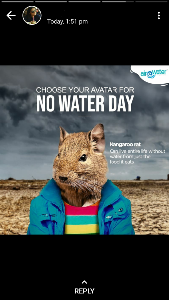 Animal Avatars By Air O Water Create Awareness On World Water Day